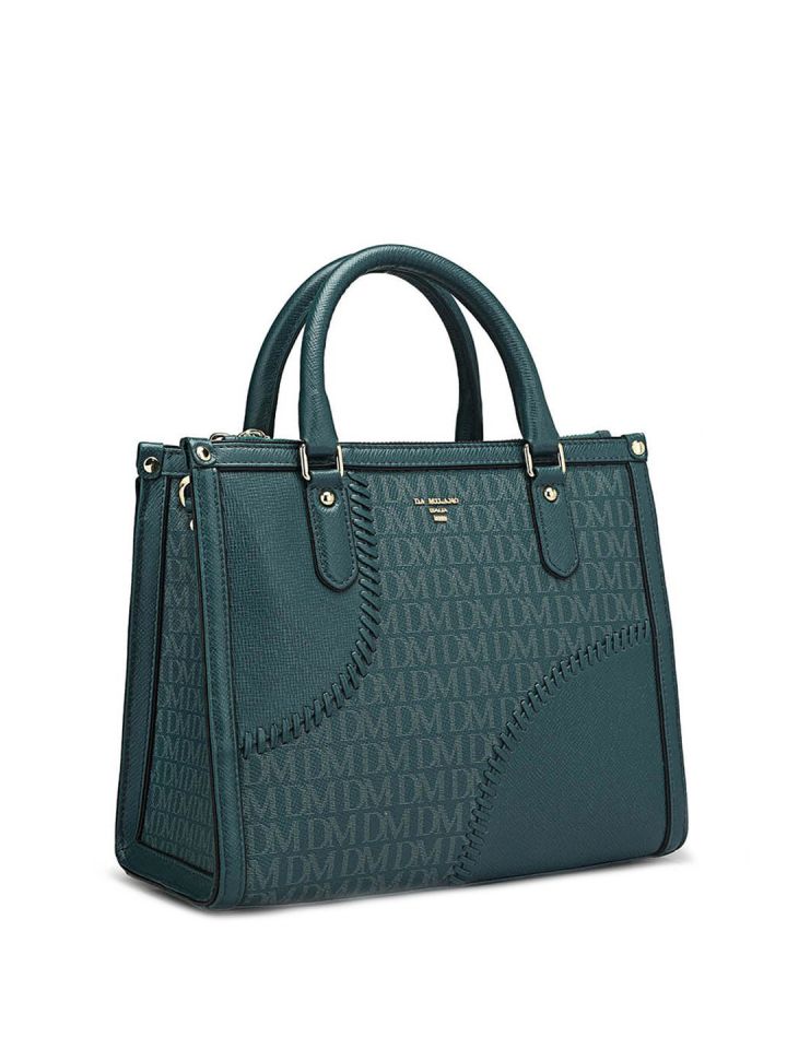 Buy Da Milano Textured Structured Leather Oversized Handheld Bag