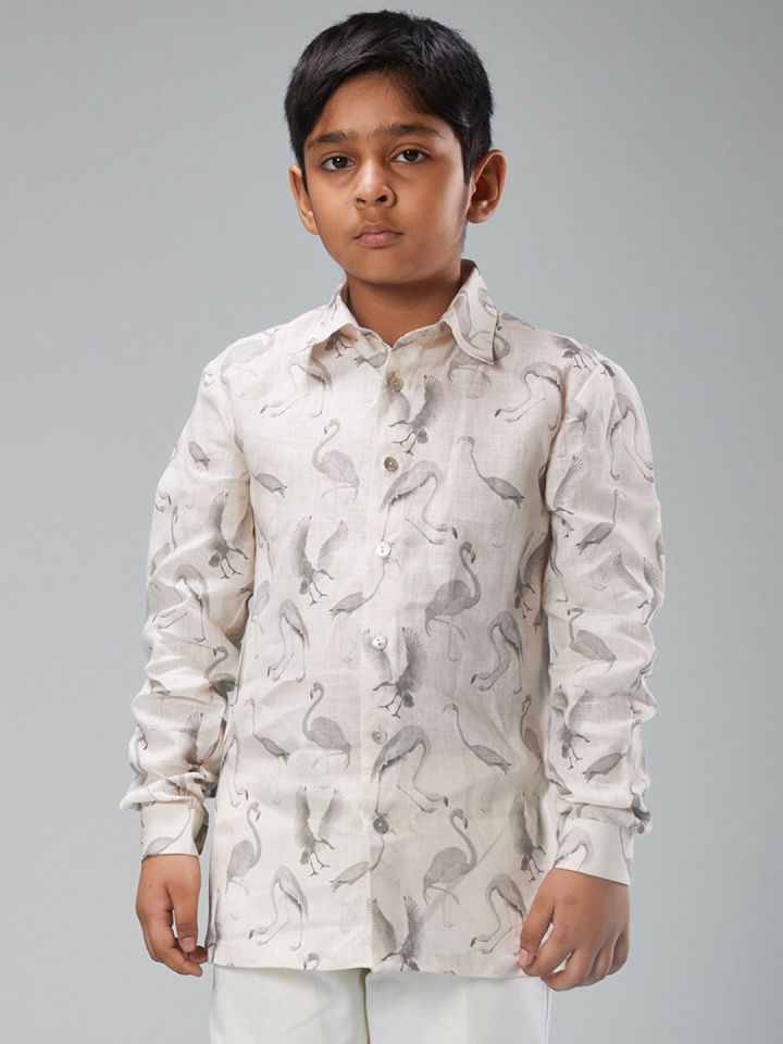 Boys off discount white dress shirt
