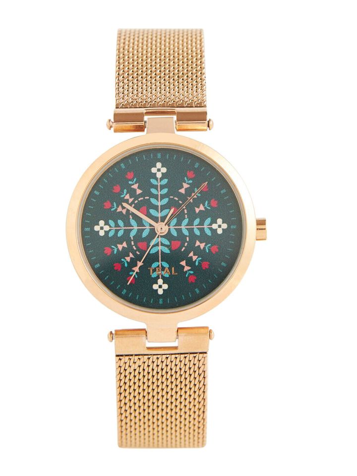 Buy TEAL BY CHUMBAK Women Embellished Dial Bracelet Analogue Watch