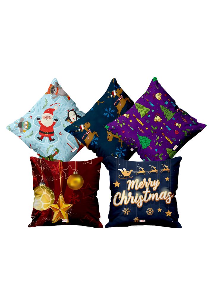 Purple sales christmas cushions