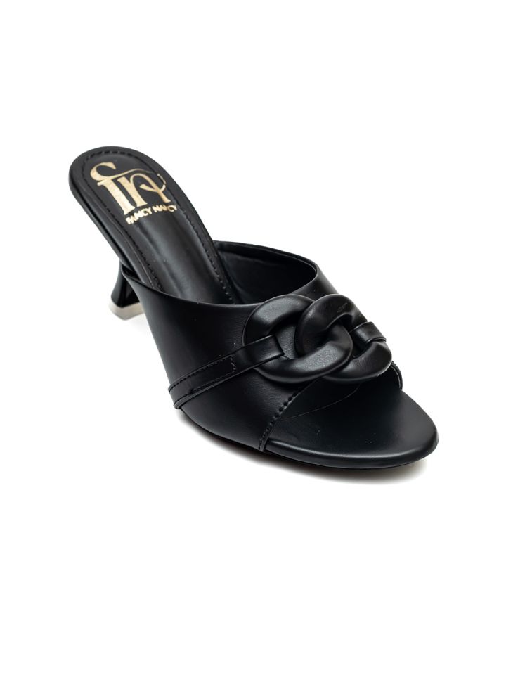Stiletto sales mules black