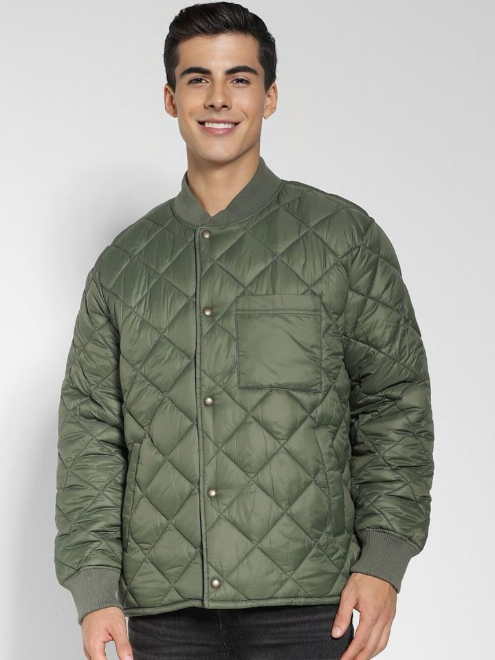 Buy AMERICAN EAGLE OUTFITTERS Men Green Bomber Jacket Jackets