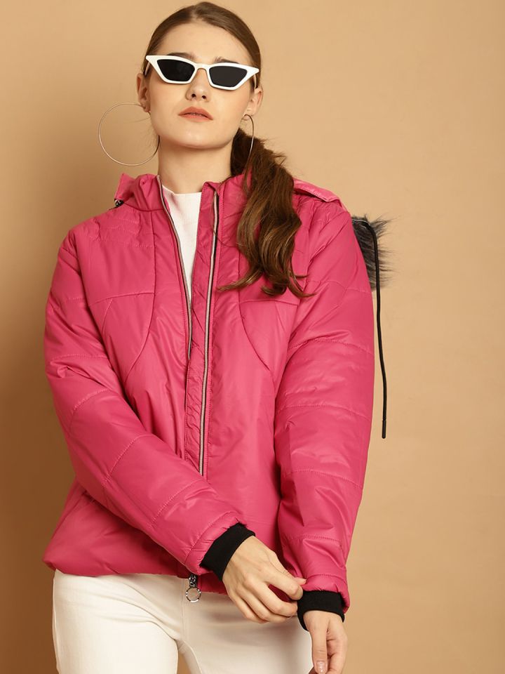 Lightweight pink discount puffer jacket