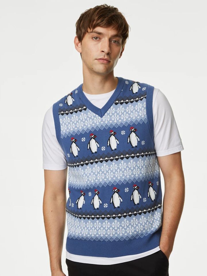 Mens xmas sales sweater vest