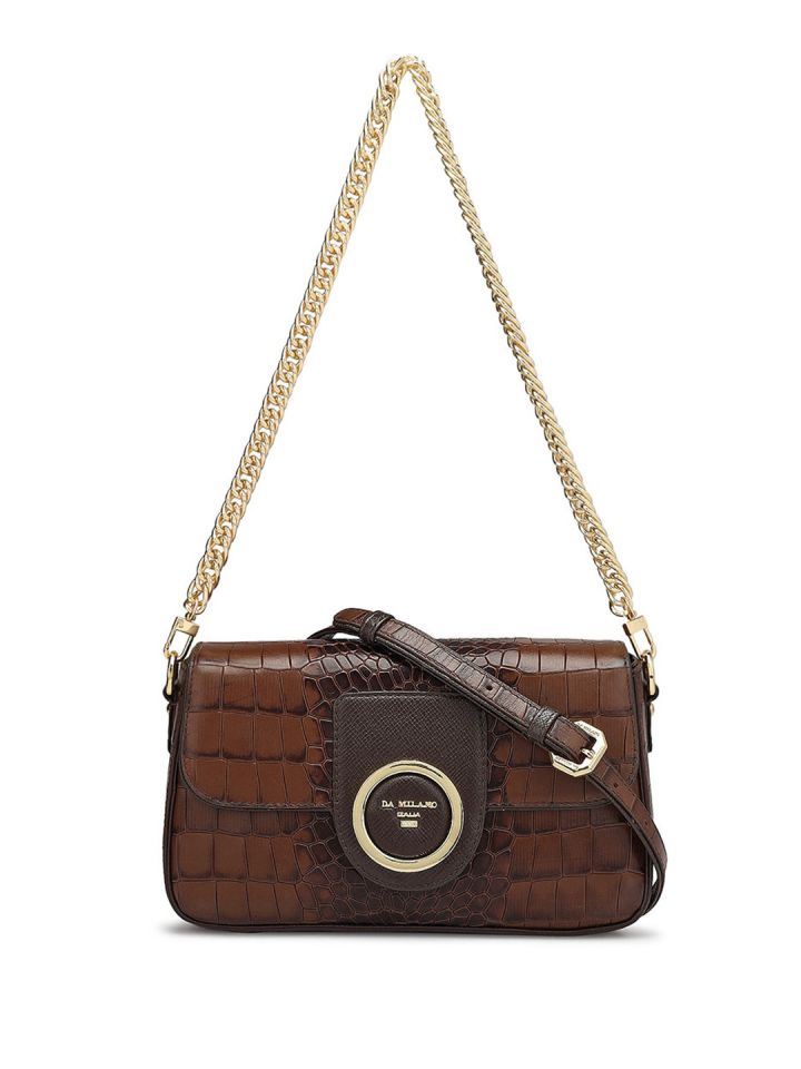 Da Milano Textured Leather Sling Bag