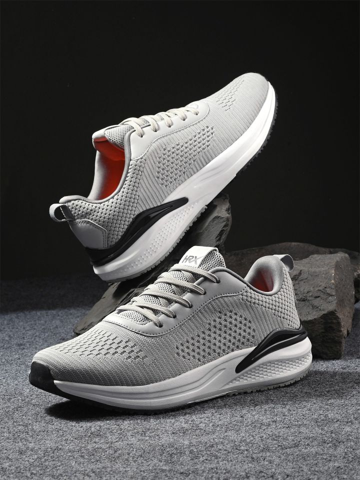 HRX by Hrithik Roshan Men Grey White Mesh Running Shoes