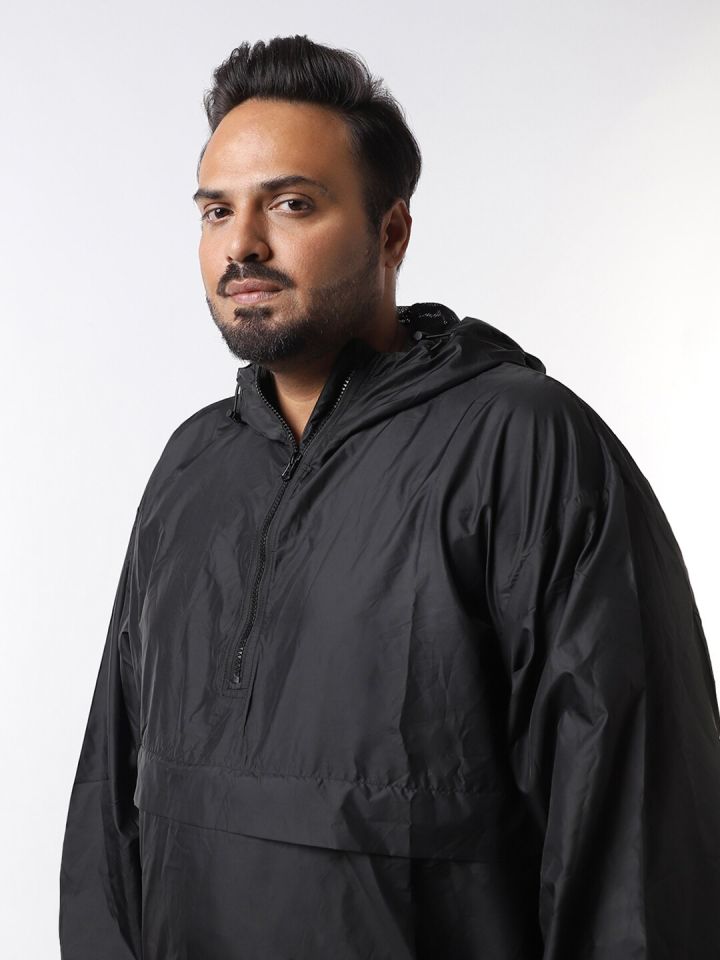 Buy Bewakoof AIR Plus Size Hooded Windcheater Long Sleeves