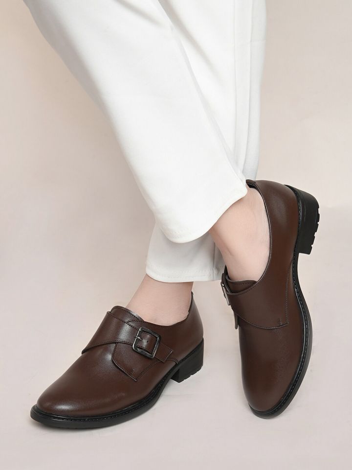 Leather monk shoes womens outlet