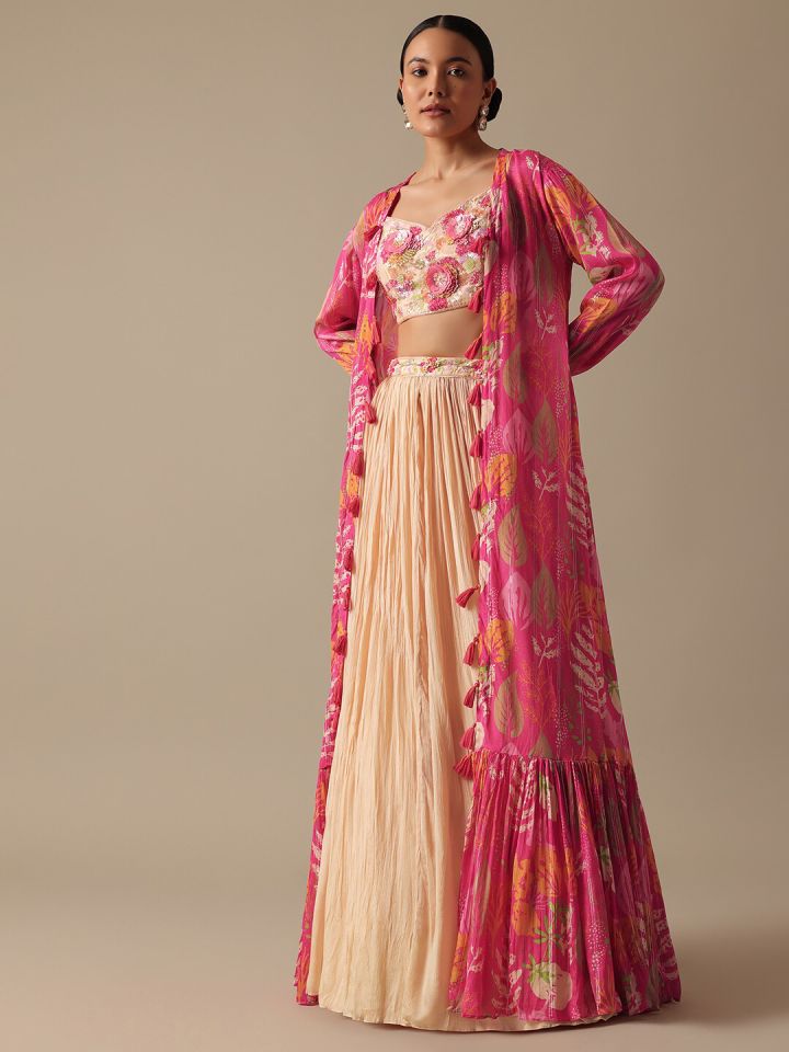 Buy KALKI Fashion Embellished Ready To Wear Lehenga Blouse With