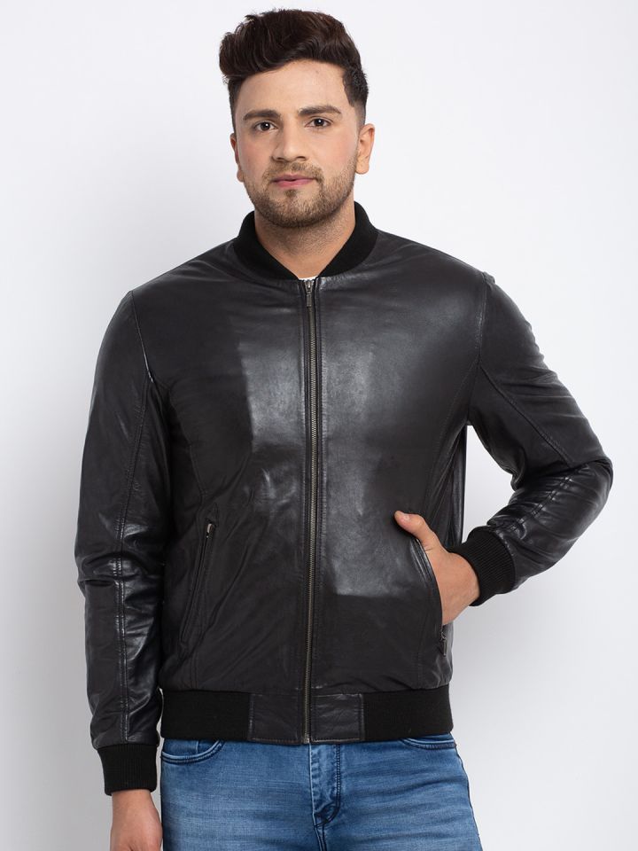 Teakwood leather shop jackets myntra