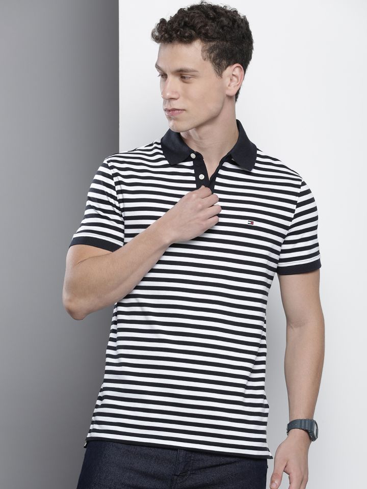 Tommy hilfiger striped best sale polo