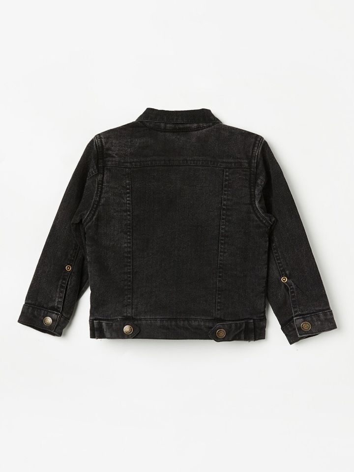 Buy Juniors By Lifestyle Boys Black Long Sleeves Fashion Jacket