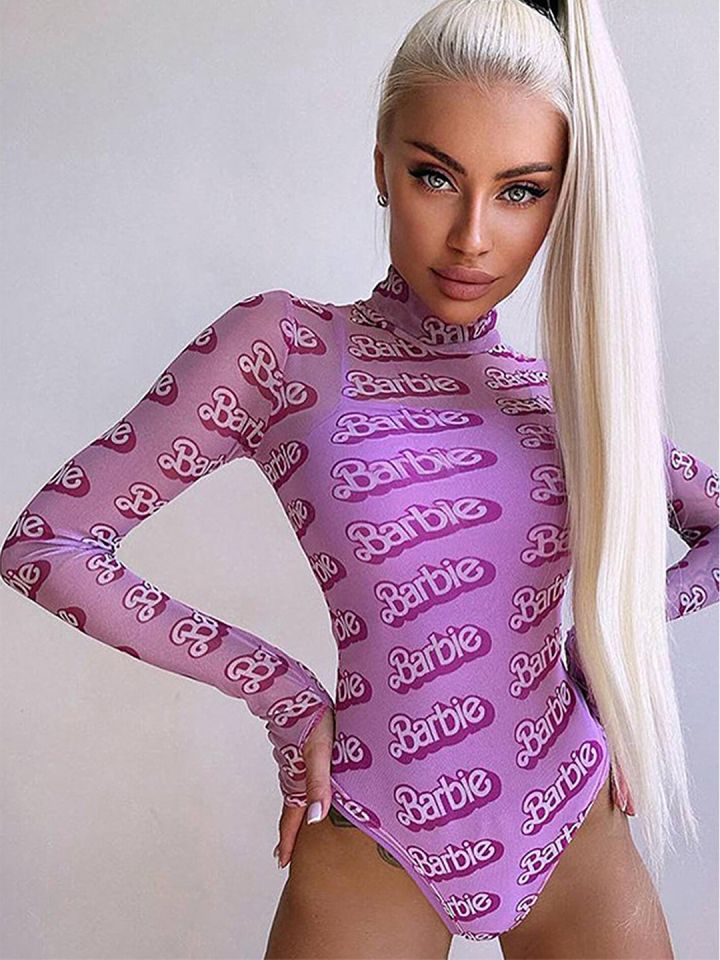 Pink barbie bodysuit deals