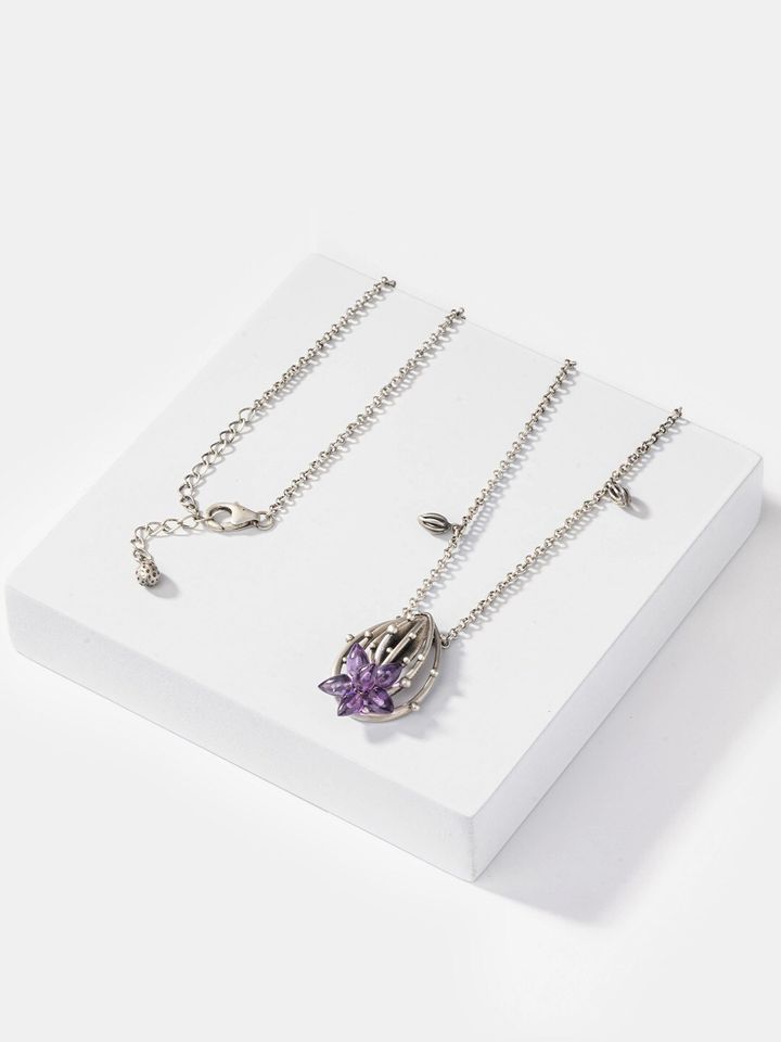 Buy SHAYA 925 Sterling Silver Stone Studded Oxidised Macrocentra