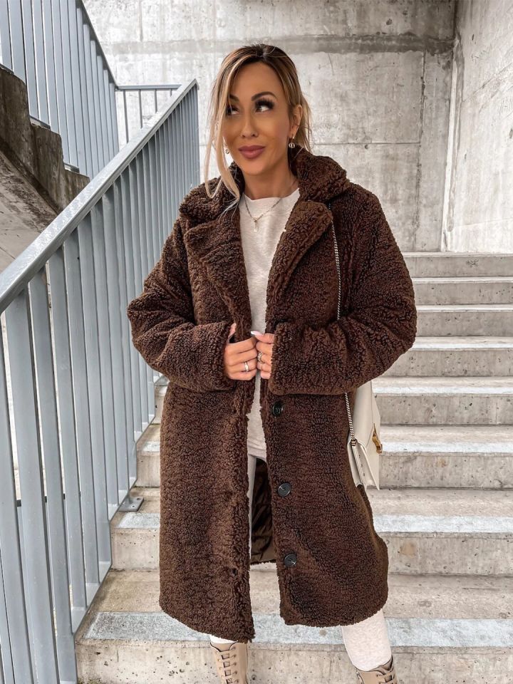 Longline discount lapel coat