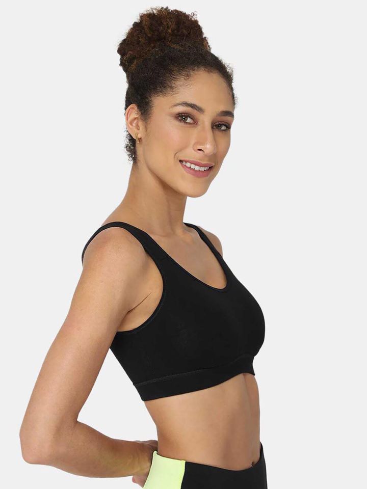 Soie Moisture Wicking Sports Bra with Removable Padding - Shadow