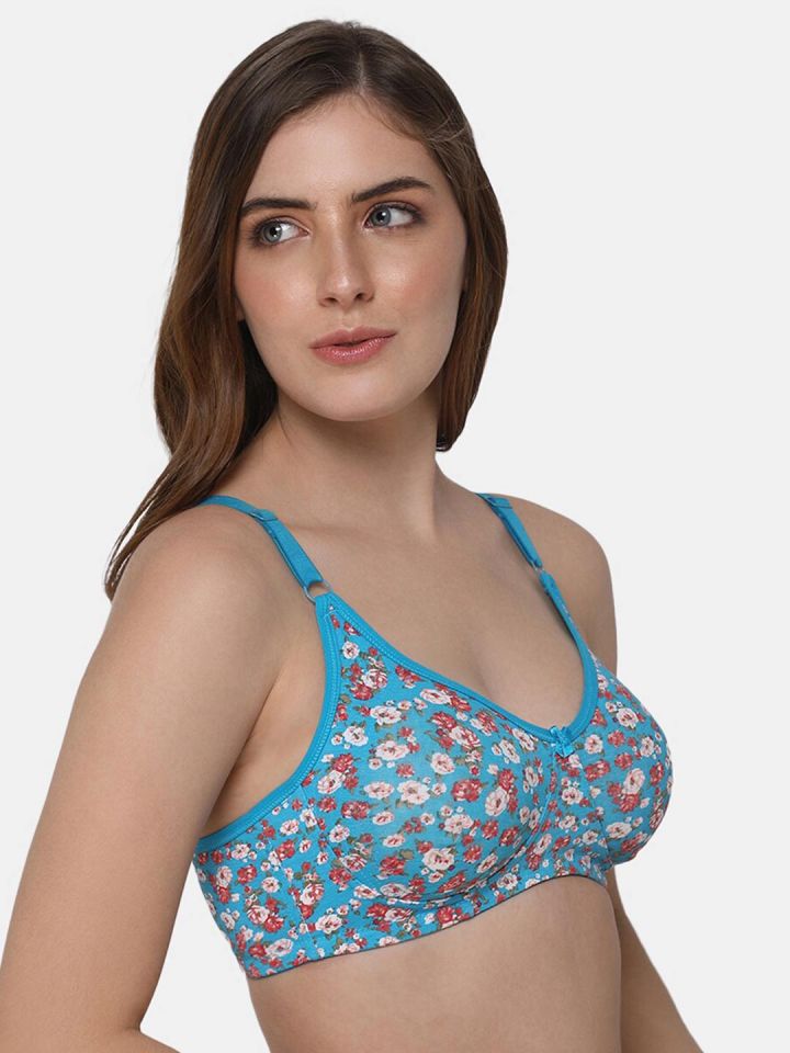 Buy Intimacy LINGERIE Floral Printed Full Coverage Everyday Cotton Bra With  Side Shaper - Bra for Women 26591296