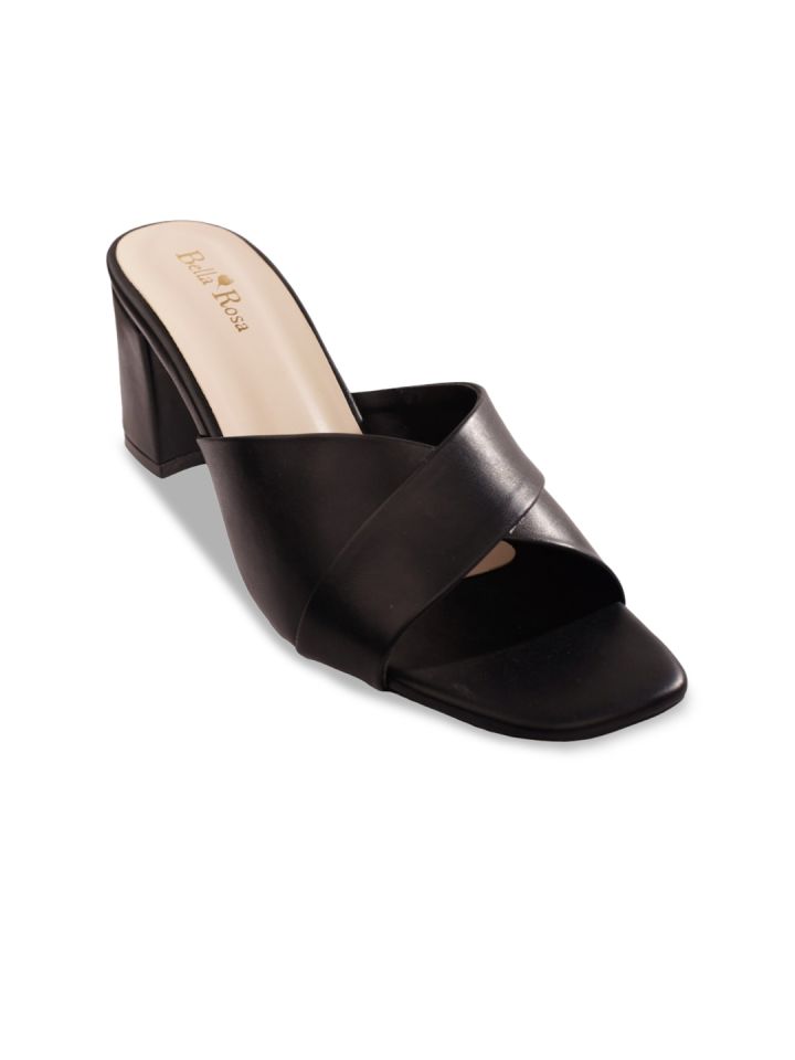 Mule block heel shop sandal