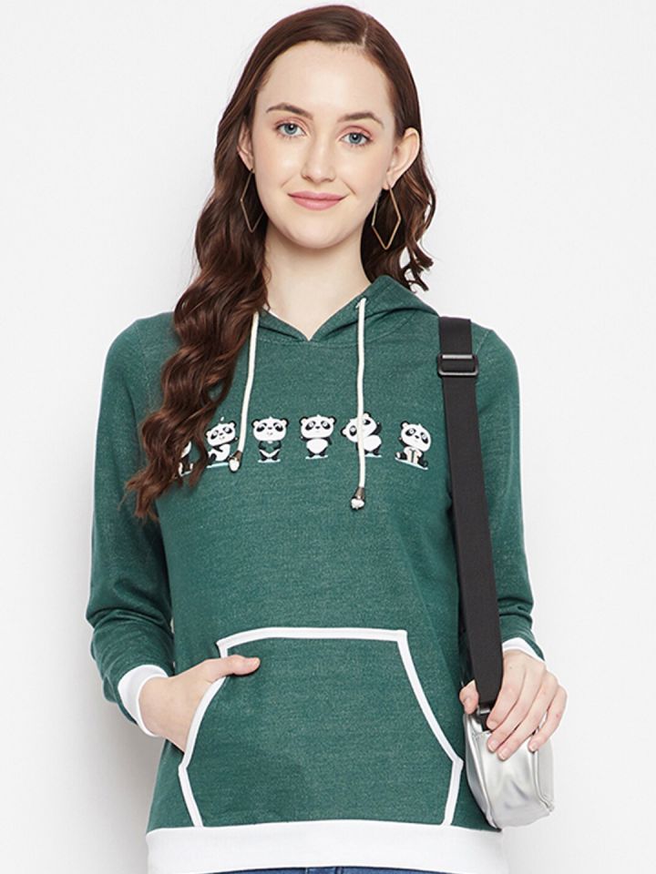 HARBOR N BAY Panda Printed Hooded Fleece Sweatshirt