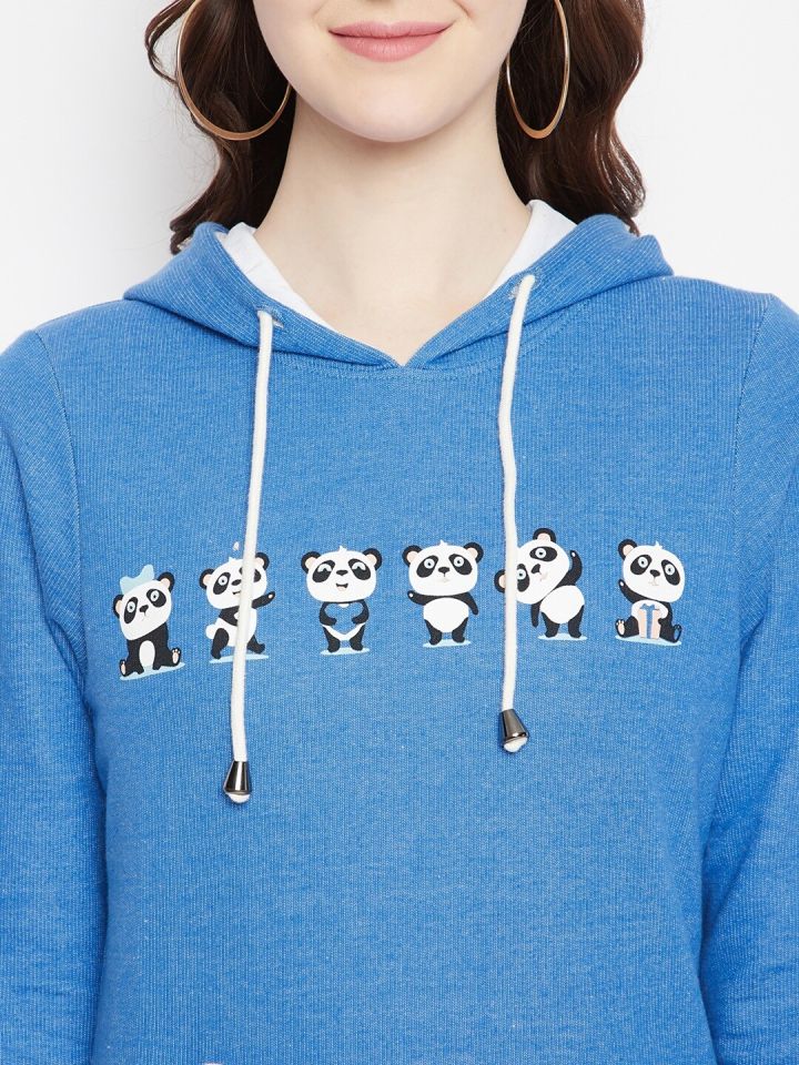 Buy HARBOR N BAY Panda Printed Hooded Fleece Sweatshirt