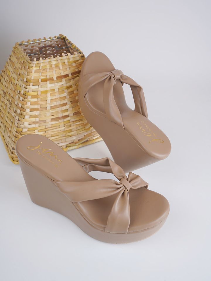 Buy JM Looks Beige Wedge Sandals Heels for Women 26617388 Myntra
