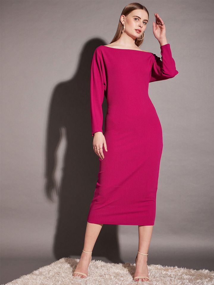 Buy MABISH By Sonal Jain Boat Neck Bodycon Dress Dresses for