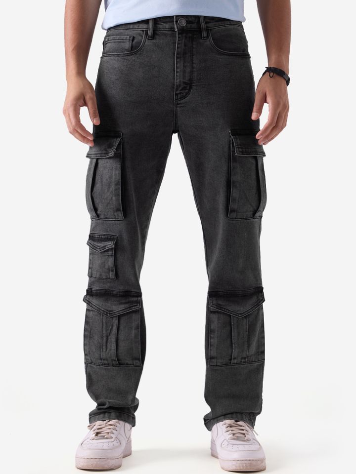 Buy The Souled Store Men Mid Rise Cargo Jeans Jeans for Men