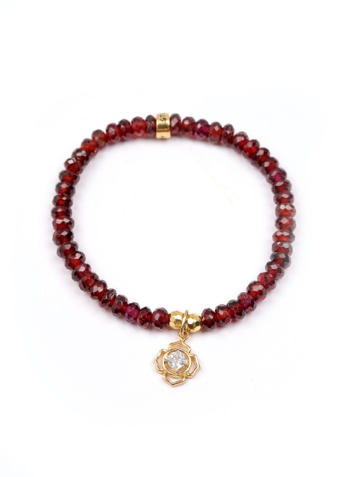 Garnet charm for bracelet outlet