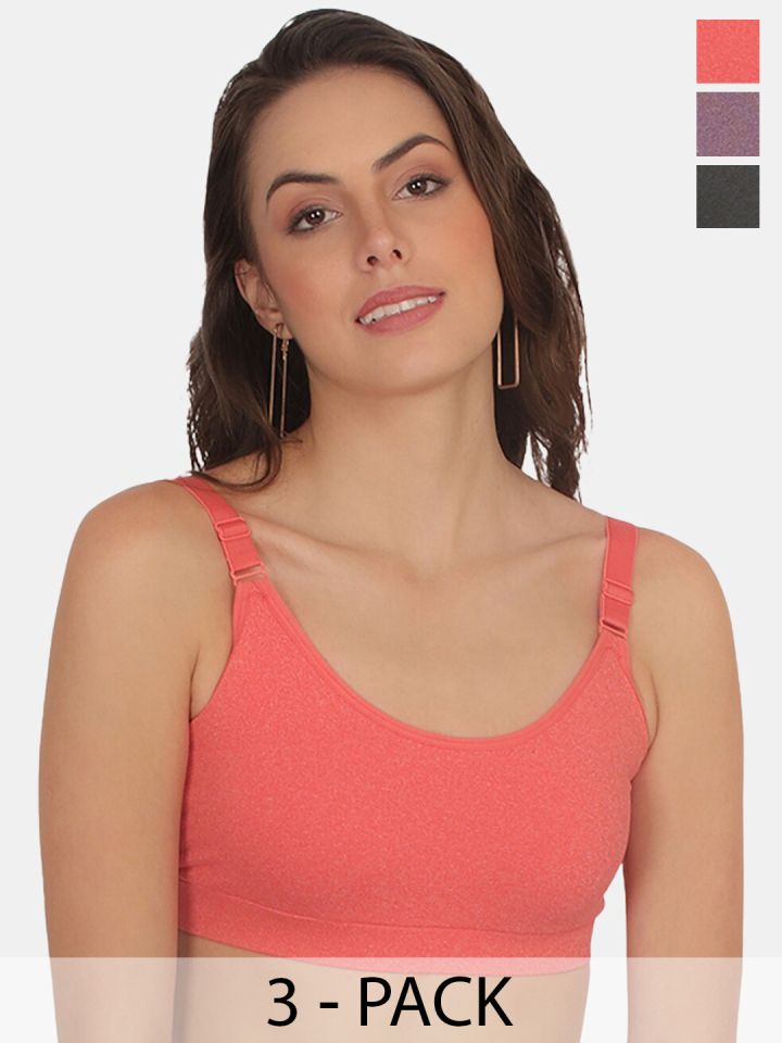 Buy POOJA RAGENEE Pack Of 3 Full Coverage T Shirt Bra All Day Comfort - Bra  for Women 26685746