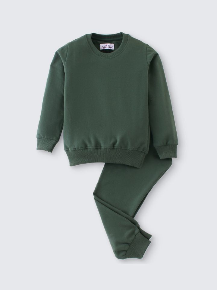 Buy Nite Flite Unisex Kids Olive Green Night Suit Night Suits