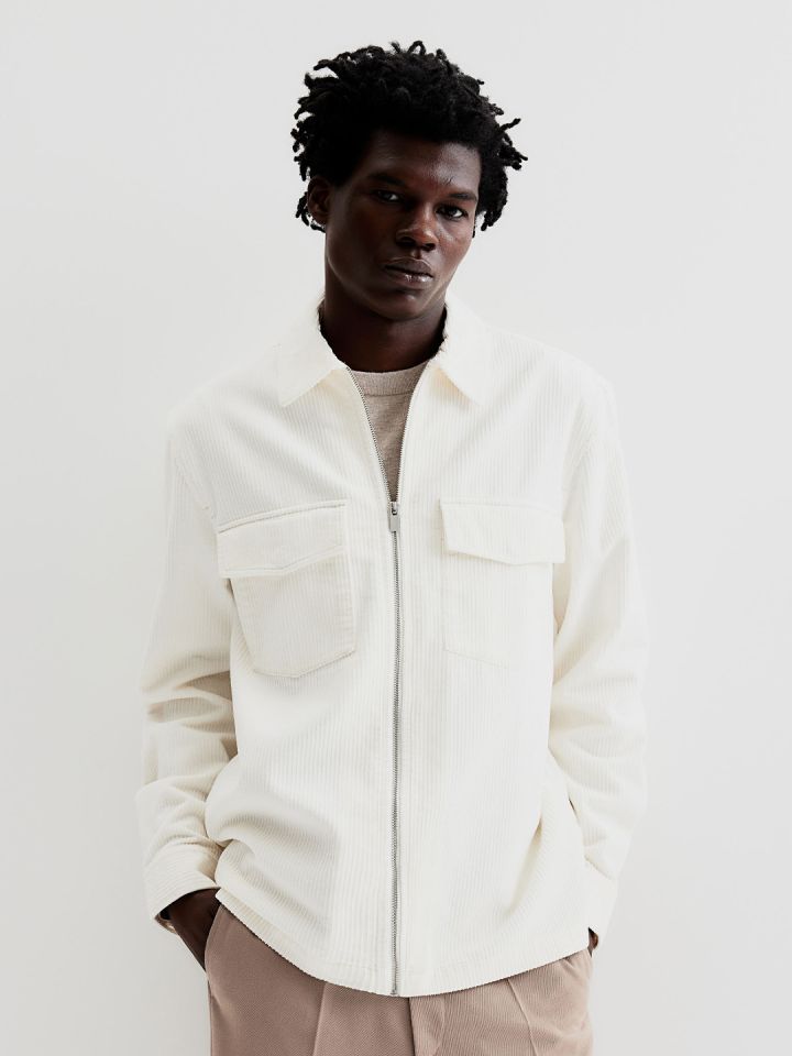 Mens hotsell white overshirt