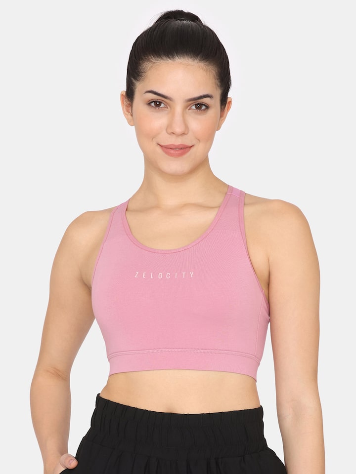 Buy Zelocity By Zivame Anti Bacterial Workout Bra Full Coverage Non Wired  Super Support Bra - Bra for Women 26884828