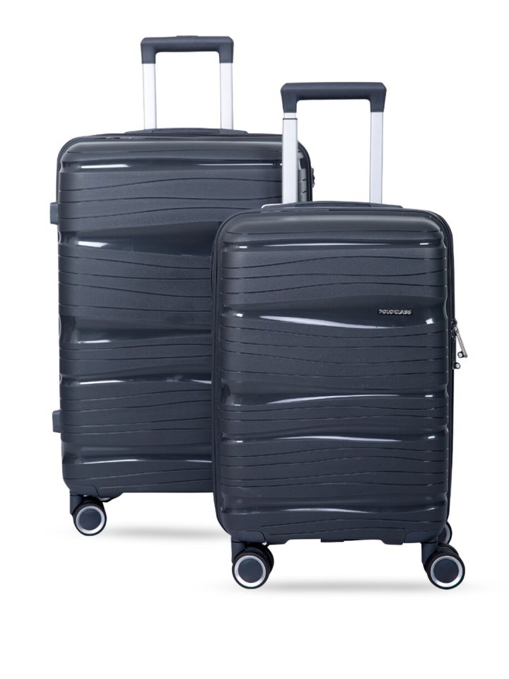Buy Polo Class Set Of 2 Textured Trolley Suitcase Trolley Bag