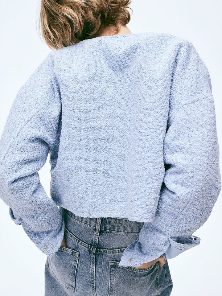 Oversized button hot sale up jacket