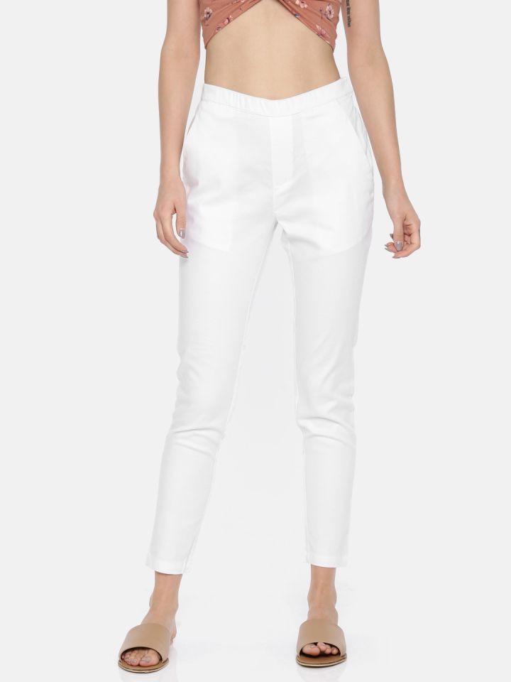 white pencil trousers