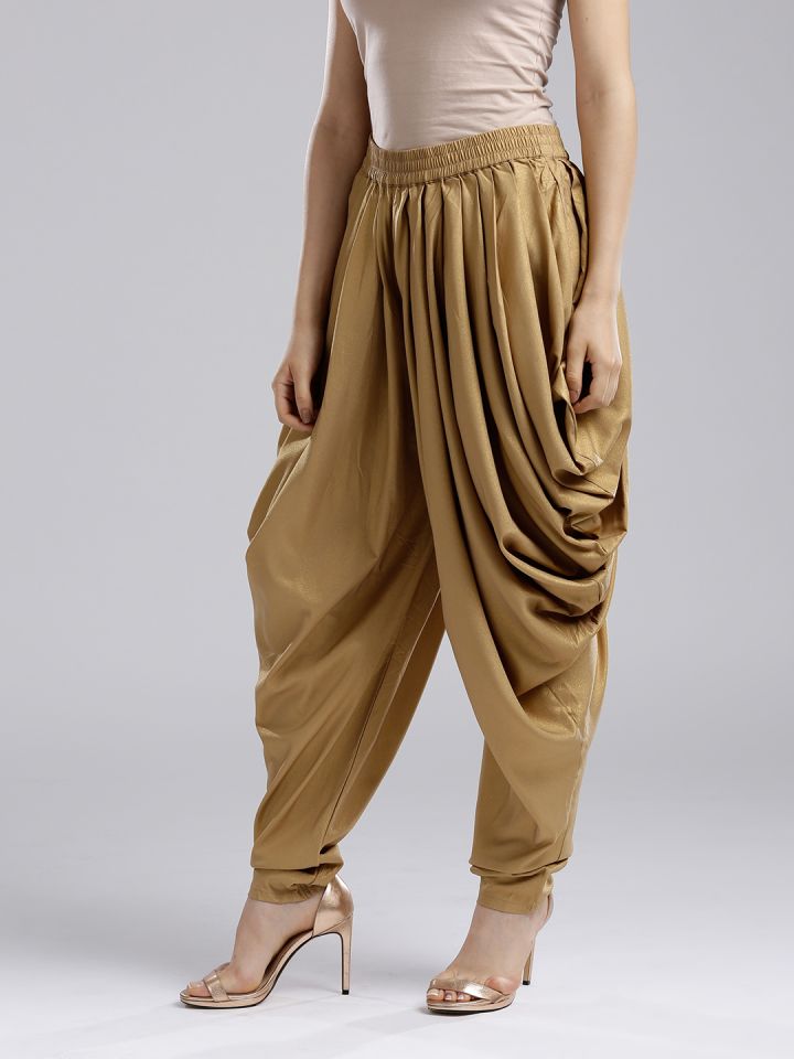 Wishful by W Women Golden Dhoti Pants