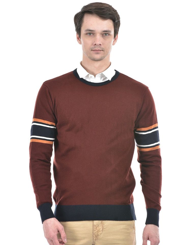 Buy Numero Uno Round Neck Long Sleeves Acrylic Pullover Sweater