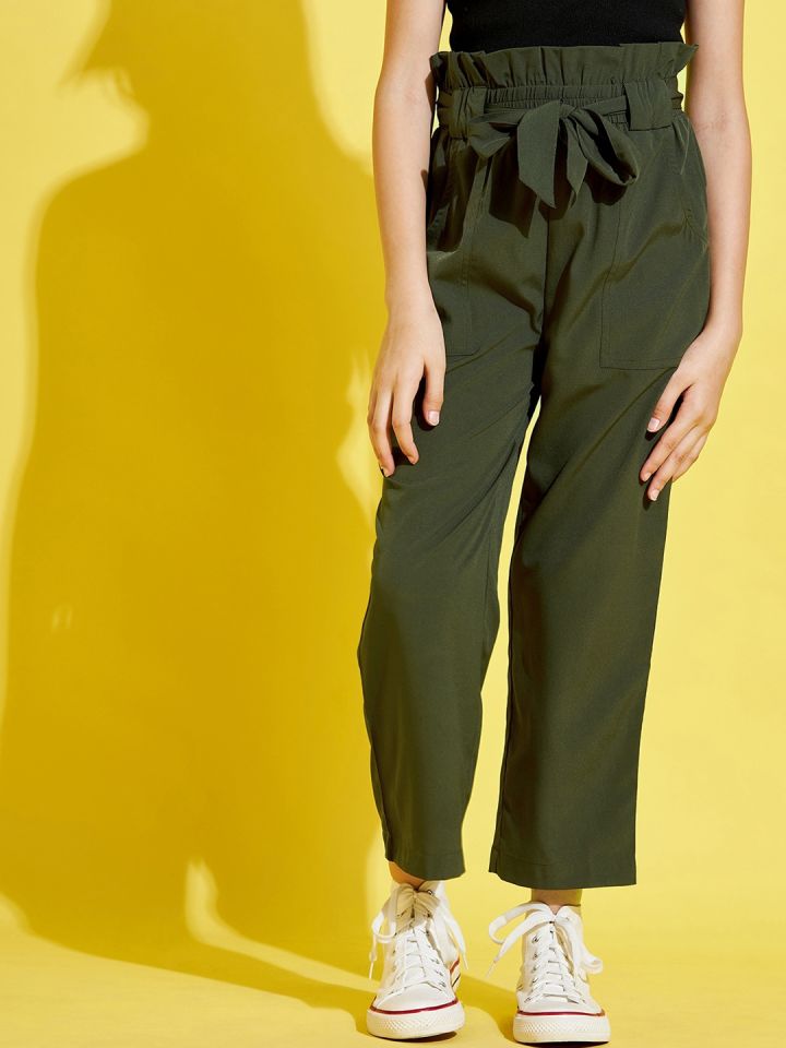 Girls best sale pleated trousers