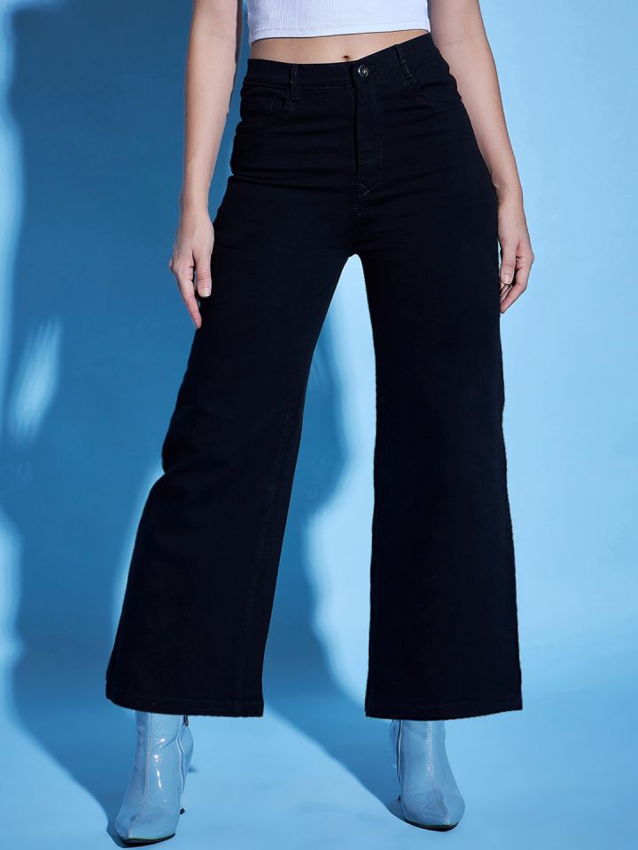 Purple feather jeans clearance