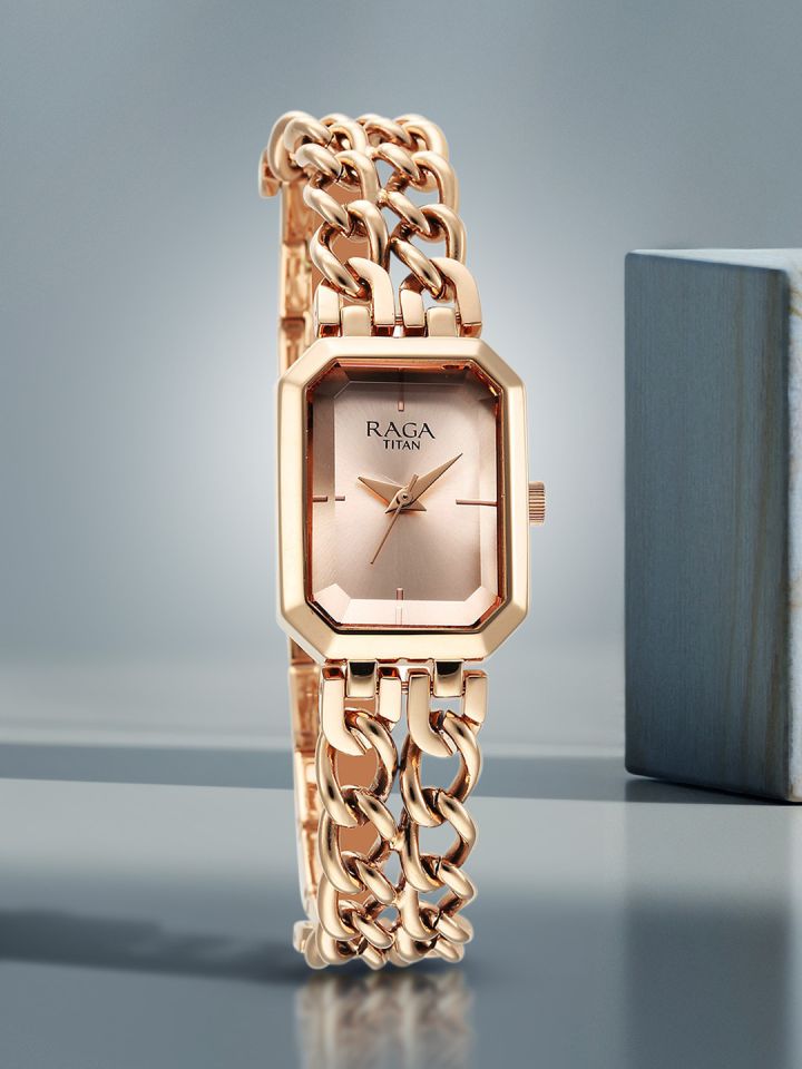Titan raga rose gold outlet with bracelet