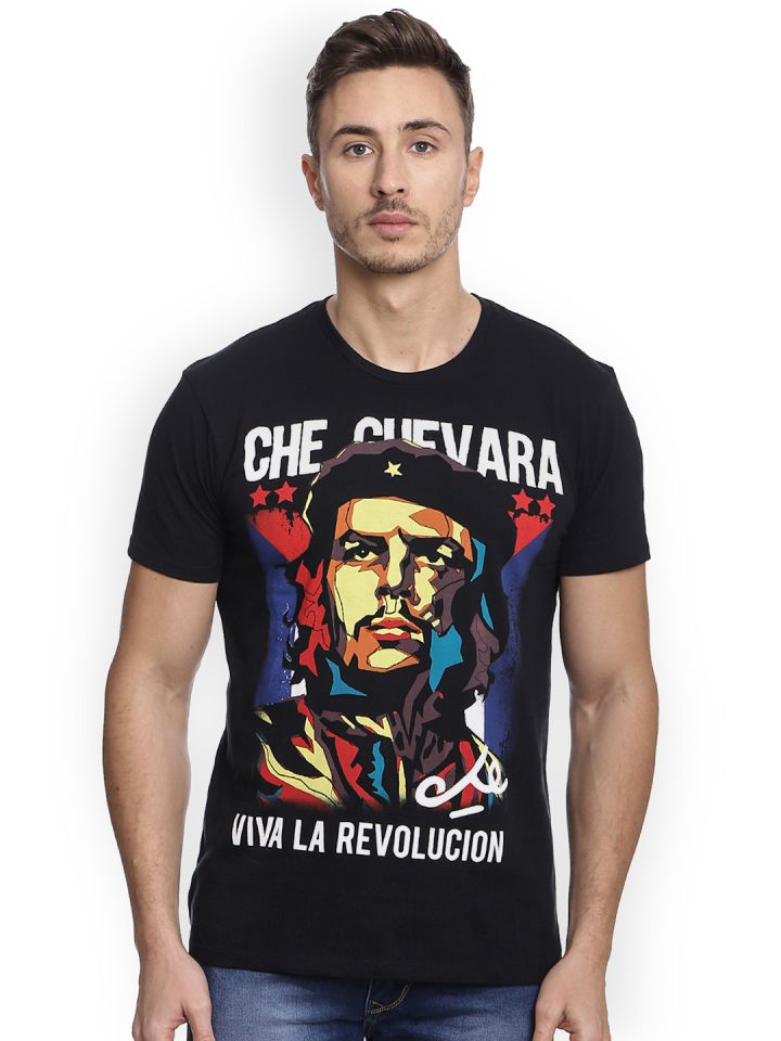 Free Authority Che Guevara Printed Red T-shirt For Men: Buy Free