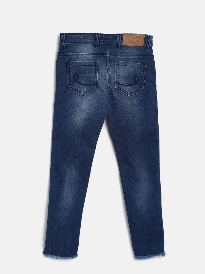 Cherokee Girls Blue Regular Fit Mid Rise Clean Look Jeans