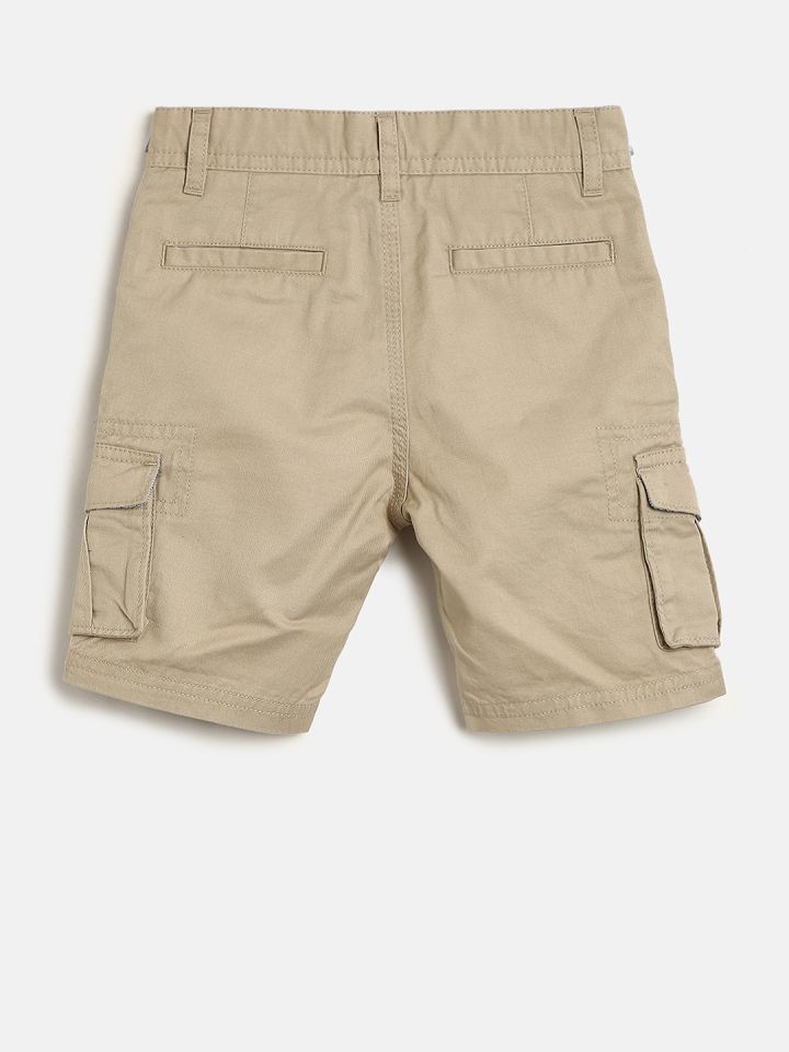 Buy Cherokee Boys Beige Solid Regular Fit Cargo Shorts Shorts