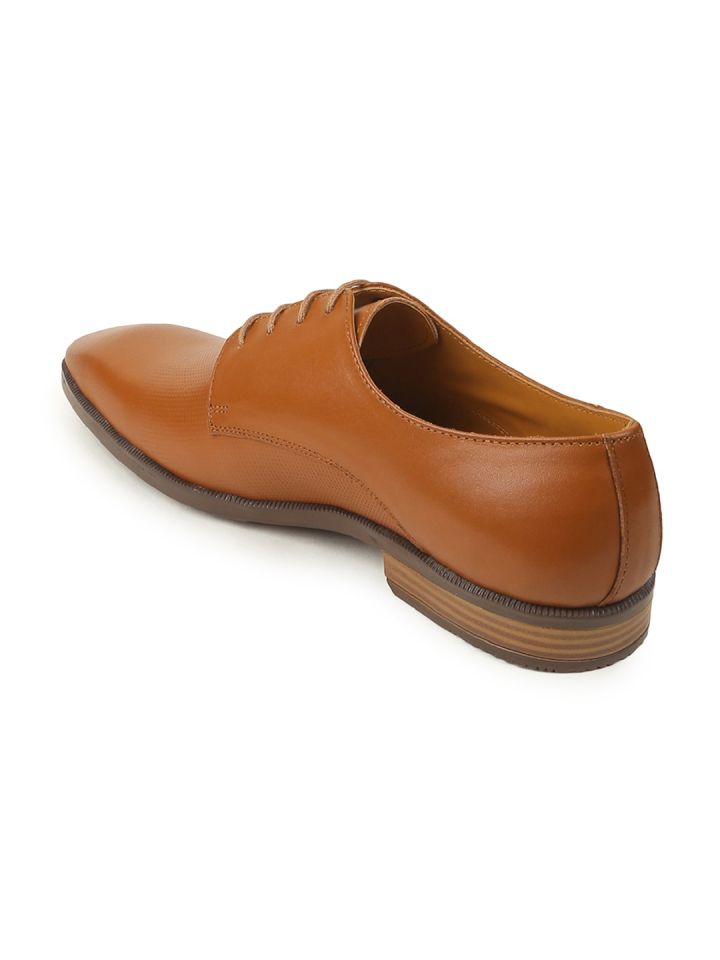 tan derby formal shoes