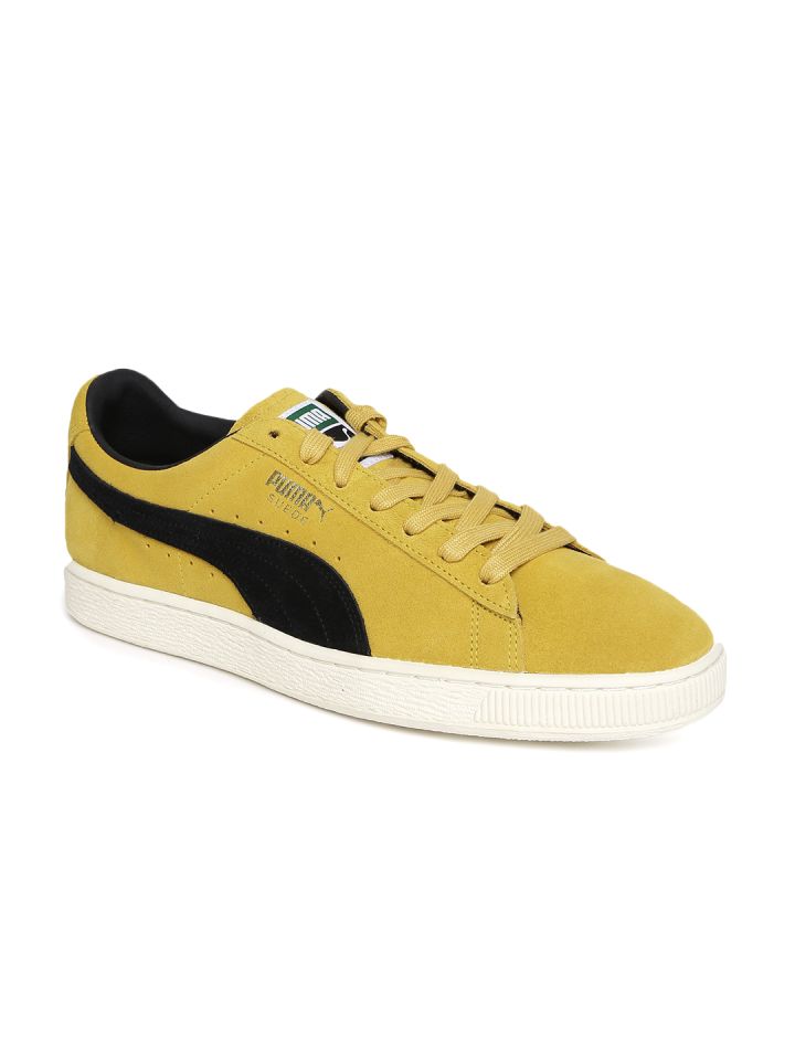 Buy Puma Men Yellow Suede Classic Archive Sneakers Casual