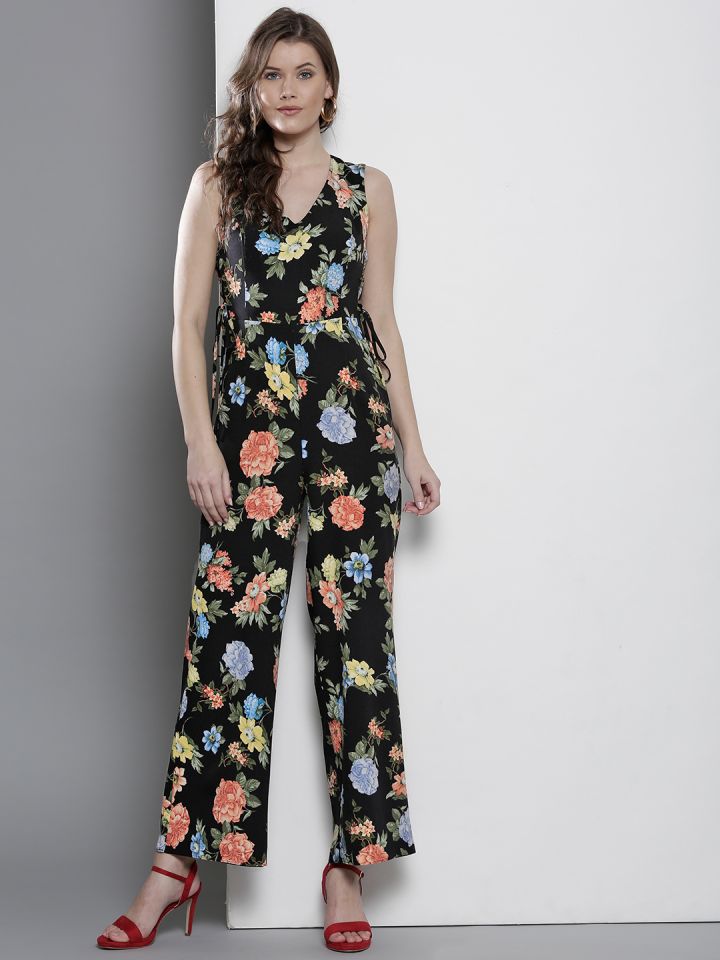 Buy Dorothy Perkins Black Pink Floral Print Basic Jumpsuit Jumpsuit For Women 3009609 Myntra