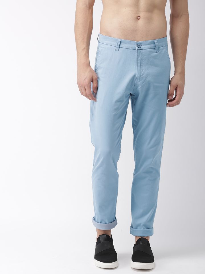 Buy HIGHLANDER Men Blue Slim Fit Chinos - Trousers for Men 3077242