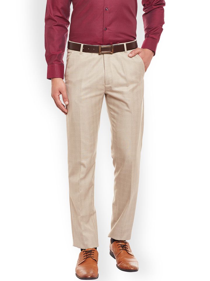 Straight Fit Formal Pants - Ivory