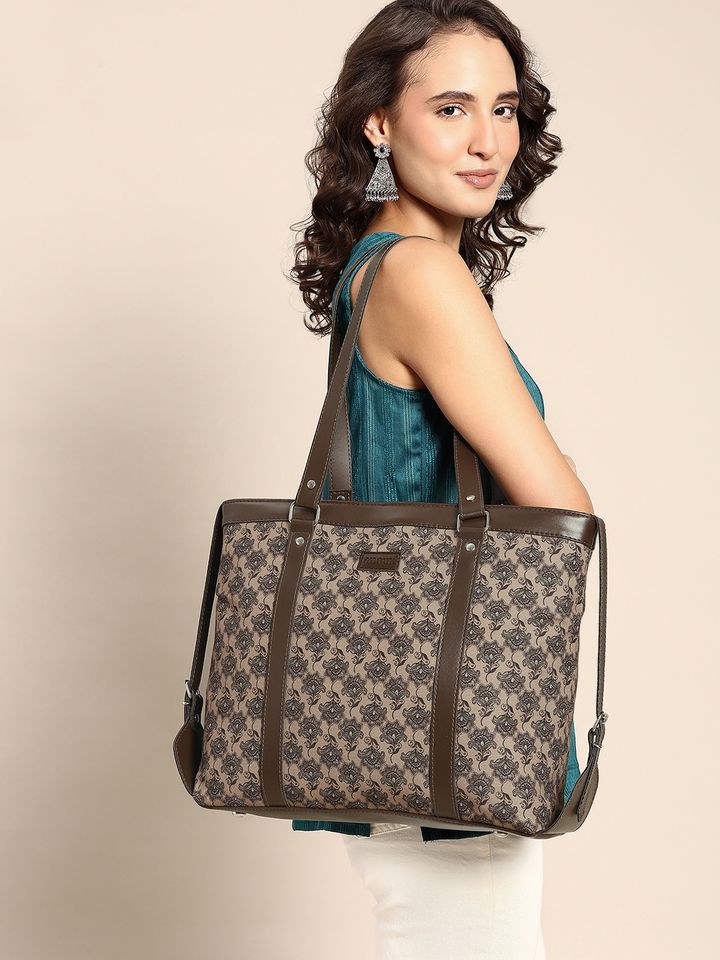 Buy Anouk Ethnic Motifs Printed Oversized Shopper Tote Bag