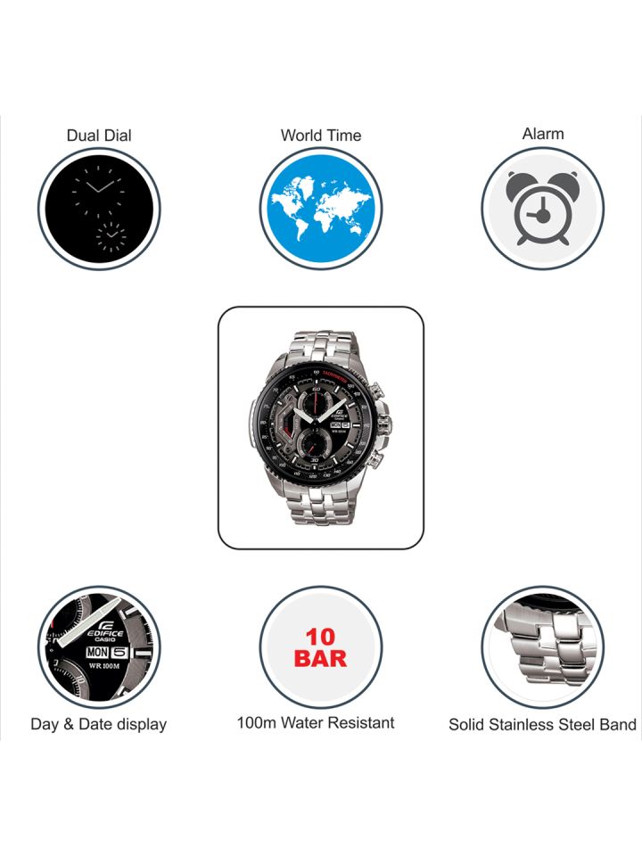 Casio Edifice Men Black Analogue watch ED436 EF 558D 1AVDF